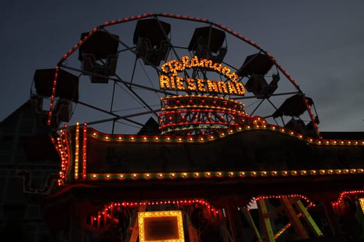 Old German Ferris wheel at the Rinteln trade fair