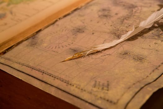 Map of some piece of land and feather