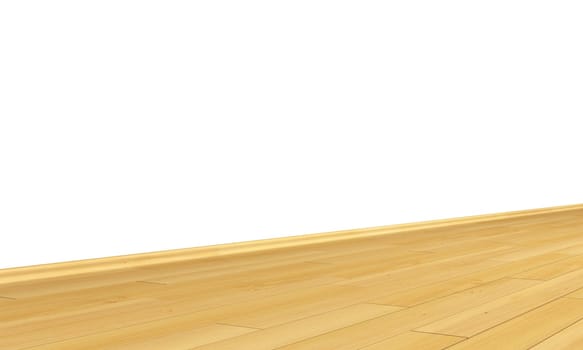 Wall with Wooden Floor Diagonal - Hornbeam (European)