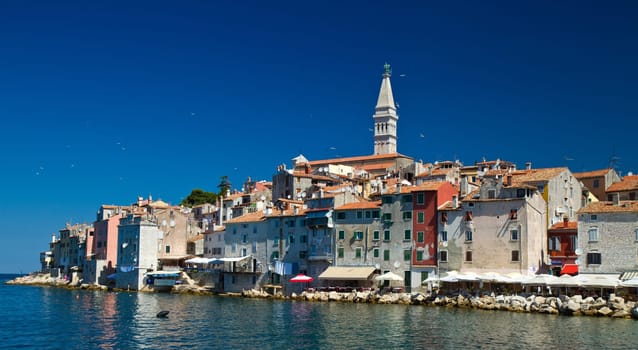 Old town of Rovinj, Croatia. Istria touristic attraction