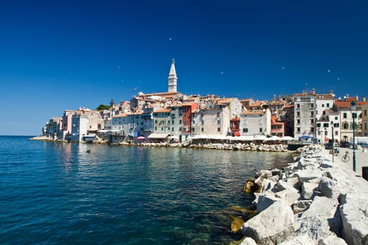 Old town of Rovinj, Croatia. Istria touristic attraction