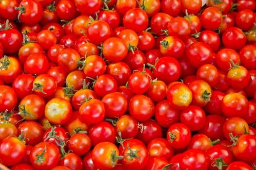 multitude of cherry tomatoes, close-up view