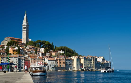 Old town of Rovinj, Croatia. Istria touristic attraction