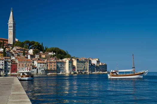 Old town of Rovinj, Croatia. Istria touristic attraction