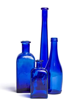 Composition of old blue bottles