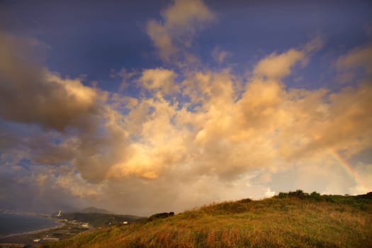 Nice cloud over field for adv or others purpose use