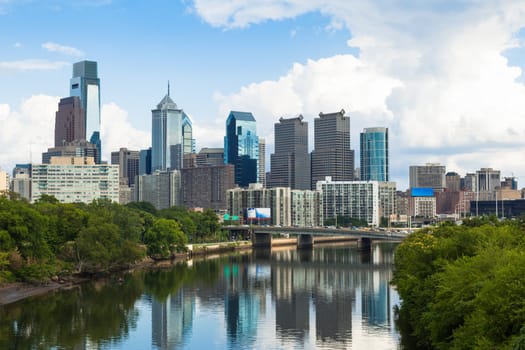 Skyline view of Philadelphia, Pennsylvania  - USA