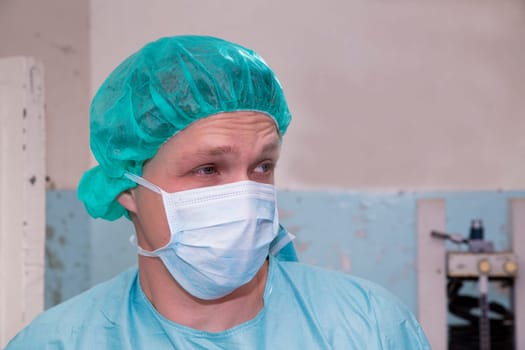 Surgeon making some thoughts about coming difficult surgery