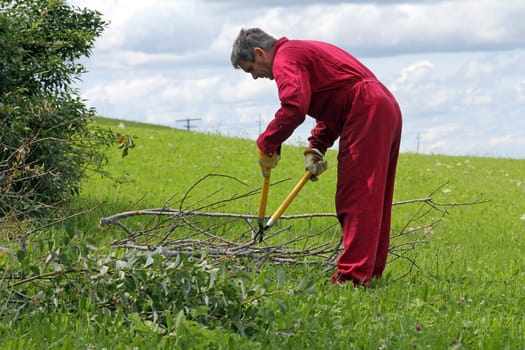 Gardening - Crushing branches