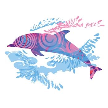 Shadow blob dolphin and bottlenose dolphin