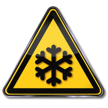 Danger symbol Warning of cold