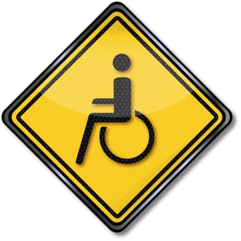 Disabled transport sign