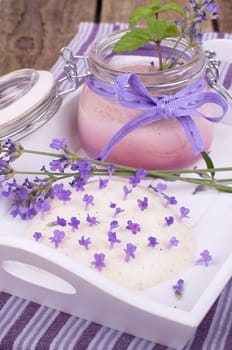 Panna cotta with lavender