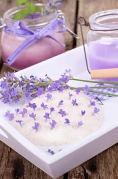 Panna cotta with lavender