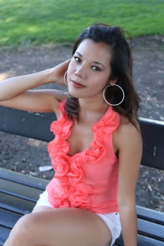 Pretty girl in the park