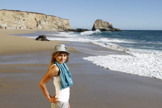 Pretty girl on the beach