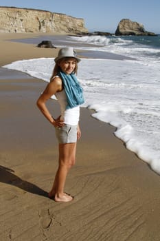 Pretty girl on the beach