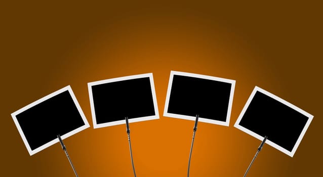 Photo clip 4x against orange background 1