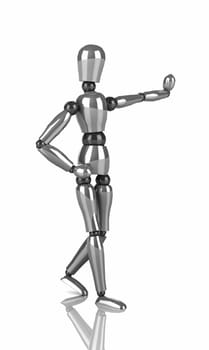 Articulated Doll Silver - Standing Insulated 04