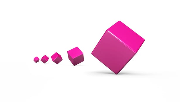 Dice sequence pink white
