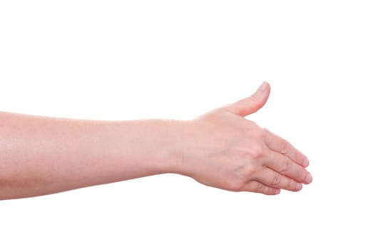 White Isolated Hand Giving