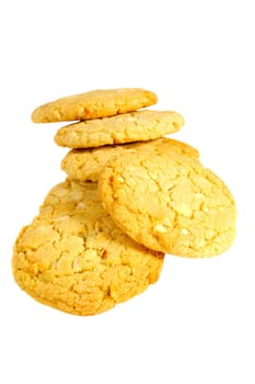 Almond cookies isolated on white