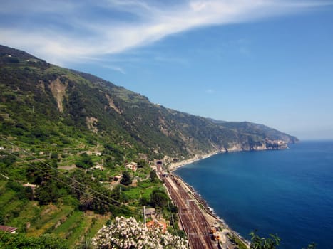 Village  on Italian Coast in Liguria