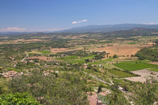 Aerial view of the region of Provence in France. Near the town of Gordes)