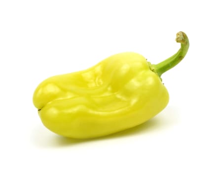 Green pepper isolated on white background.