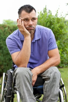 in a wheelchair