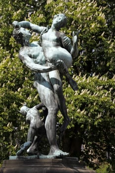 Statue on the castle bridge in Bückeburg