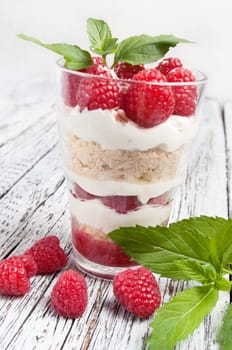Raspberry dessert