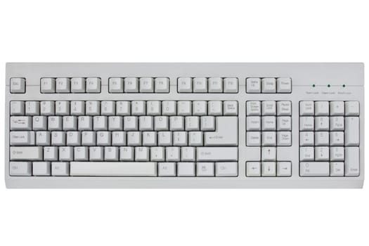 computer keyboard isolated on a white background