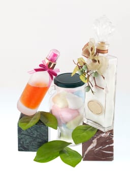 Perfume and accessories of bathroom
