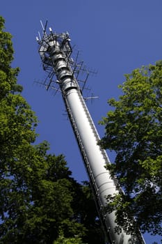 Transmission mast on the Klüt in Hamelin