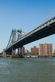 Manhattan bridge in  New York City , USA