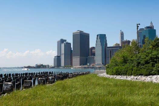 View of lower Manhattan in New York - USA