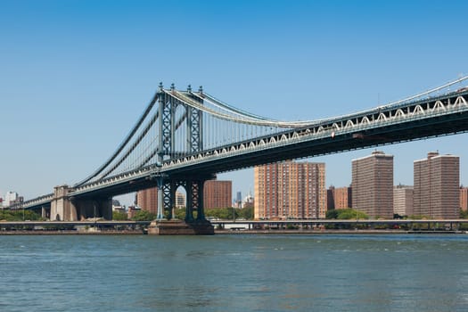 Manhattan bridge in  New York City , USA