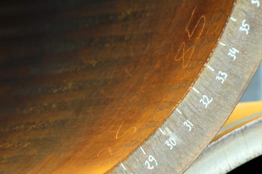 numbered steel tube