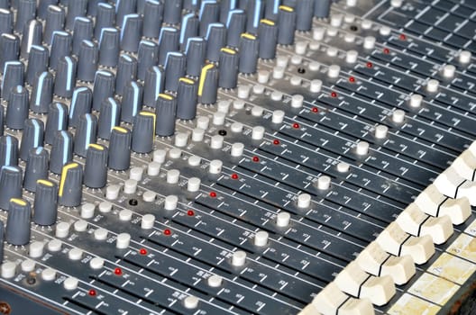 controls of an audio mixing device