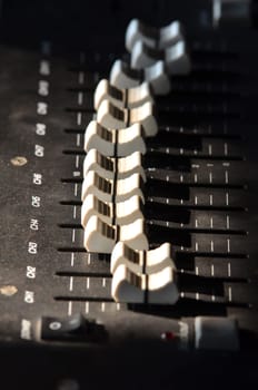 controls of an audio mixing device
