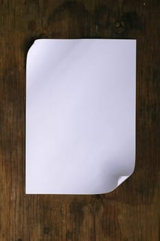 paper on wooden wall