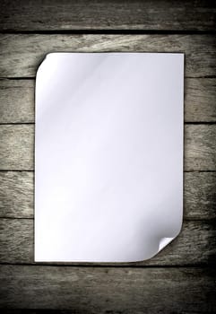 paper on wooden wall