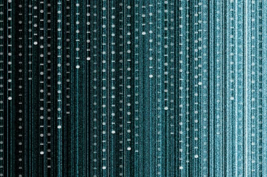 green matrix tunnel with touch screen interface and light at the end