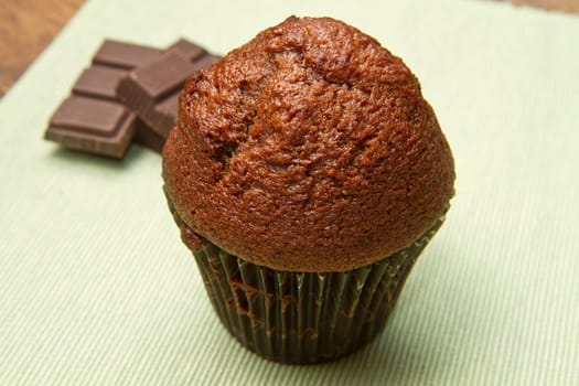 Home made chocolate chip muffin