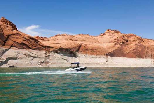 Lake Powell, in Glen Canyon  in Utah and Arizona - USA