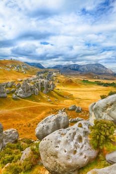 The Castle hill. Southern Alps. Arthurs Pass. New Zealand