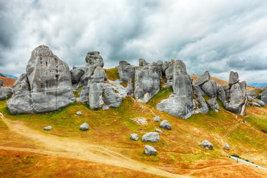 The Castle hill. Southern Alps. Arthurs Pass. New Zealand