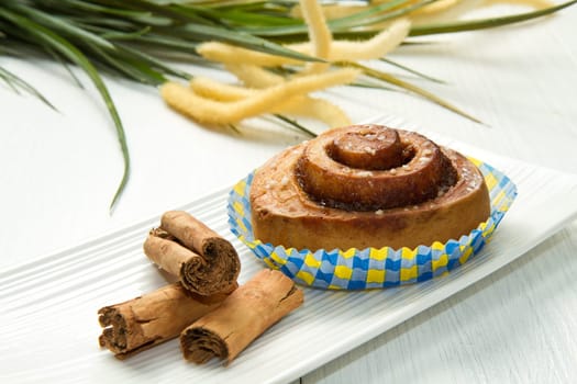 delicious  pastries with cinnamon