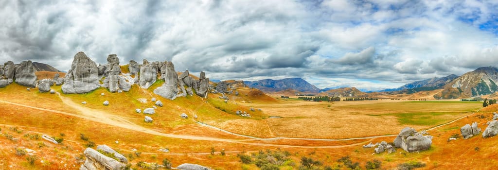 The Castle hill. Southern Alps. Arthurs Pass. New Zealand